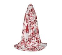 WCXTHGFA Animal Wilderness Bear Deer Print Halloween Costume,Medieval Cape With Comfortable Hood,For Cosplay,Parties And More