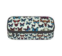 WCXTHGFA Butterfly and Cello Print Stylish Pencil Case,Large Capacity Pencil Pouch,Ideal for Travel Or Daily Use