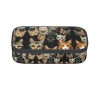 WCXTHGFA Cat Print Stylish Pencil Case,Large Capacity Pencil Pouch,Ideal for Travel Or Daily Use