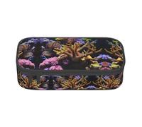 WCXTHGFA Coral Reef Print Stylish Pencil Case,Large Capacity Pencil Pouch,Ideal for Travel Or Daily Use