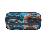 WCXTHGFA Coral Reef Print Stylish Pencil Case,Large Capacity Pencil Pouch,Ideal for Travel Or Daily Use