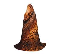 WCXTHGFA Dinosaur Pattern Print Halloween Costume,Medieval Cape With Comfortable Hood,For Cosplay,Parties And More