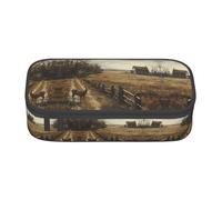 WCXTHGFA Farm with Deer Print Stylish Pencil Case,Large Capacity Pencil Pouch,Ideal for Travel Or Daily Use