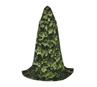 WCXTHGFA Floral Swirls Ivy Print Halloween Costume,Medieval Cape With Comfortable Hood,For Cosplay,Parties And More