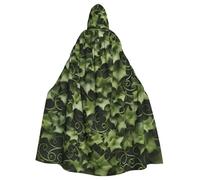 WCXTHGFA Floral Swirls Ivy Print Halloween Hooded Cloak Hood For Halloween And Cosplay,Comfortable Adult Hooded Cloak