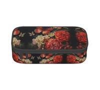 WCXTHGFA Flower and Butterfly Print Stylish Pencil Case,Large Capacity Pencil Pouch,Ideal for Travel Or Daily Use