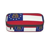 WCXTHGFA Georgia State Flag Print Stylish Pencil Case,Large Capacity Pencil Pouch,Ideal for Travel Or Daily Use