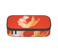 WCXTHGFA Glutton Shrimps Print Stylish Pencil Case,Large Capacity Pencil Pouch,Ideal for Travel Or Daily Use