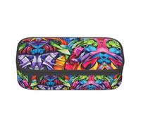 WCXTHGFA Graffiti Drawing Print Stylish Pencil Case,Large Capacity Pencil Pouch,Ideal for Travel Or Daily Use