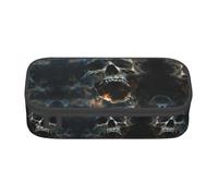 WCXTHGFA Horror Ghost Skull Print Stylish Pencil Case,Large Capacity Pencil Pouch,Ideal for Travel Or Daily Use