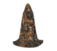 WCXTHGFA Hunting Deer Bear Moose Print Halloween Costume,Medieval Cape With Comfortable Hood,For Cosplay,Parties And More