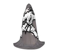 WCXTHGFA Karate-Highkick-Icon Print Halloween Costume,Medieval Cape With Comfortable Hood,For Cosplay,Parties And More