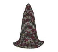 WCXTHGFA Programmer Programming Code Print Halloween Costume,Medieval Cape With Comfortable Hood,For Cosplay,Parties And More