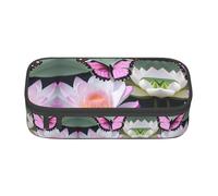WCXTHGFA Red Butterfly 1 Print Stylish Pencil Case,Large Capacity Pencil Pouch,Ideal for Travel Or Daily Use