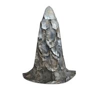 WCXTHGFA Silver Fish Scale Print Halloween Costume,Medieval Cape With Comfortable Hood,For Cosplay,Parties And More