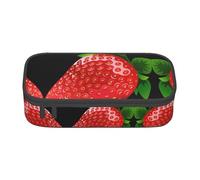 WCXTHGFA Strawberry Clipart Print Stylish Pencil Case,Large Capacity Pencil Pouch,Ideal for Travel Or Daily Use