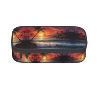WCXTHGFA Tropical Sunset Print Stylish Pencil Case,Large Capacity Pencil Pouch,Ideal for Travel Or Daily Use