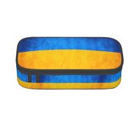 WCXTHGFA Ukrainian Flag Print Stylish Pencil Case,Large Capacity Pencil Pouch,Ideal for Travel Or Daily Use