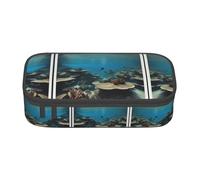 WCXTHGFA Underwater Ocean View Print Stylish Pencil Case,Large Capacity Pencil Pouch,Ideal for Travel Or Daily Use