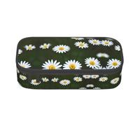 WCXTHGFA Wild White Daisy Flower Print Stylish Pencil Case,Large Capacity Pencil Pouch,Ideal for Travel Or Daily Use