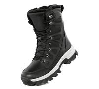 WCXTY Waterproof Winter Boots Women-Faux Fur Lined Mid-Calf Booties,Lightweight Warm Winter Snow Boots for Women,Non-Slip Outdoor Shoes,Perfect for Snow and Hiking(Black,6 UK)