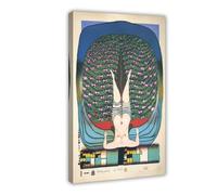 WCYB 715 Homage to Schröder-Sonnenstern by Friedensreich Hundertwasser Posters Prints Canvas Deco Paintings Wall Art Frame 16" L X 24" W