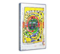 WCYB 848A Right to Create by Friedensreich Hundertwasser Posters Prints Canvas Deco Paintings Wall Art Frame 16" L X 24" W