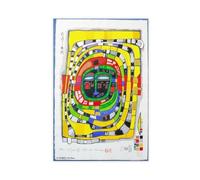 WCYB 848A Right to Create by Friedensreich Hundertwasser Prints Posters Canvas Deco Paintings Wall Art For Office Unframe 12" L X 18" W