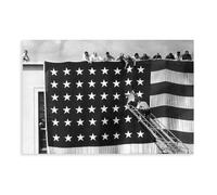 WCYB A 49th Star Was Added to The American Flag When Alaska Joined The Union, 1958 Prints Posters Canvas Deco Paintings Wall Art For Office Living Room Unf