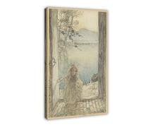 WCYB A Beautiful Little Girl Clad in Rich Garments Stood There on The Threshold Smiling by Arthur Rackham Posters Prints Canvas Deco Paintings Wall Art Fra