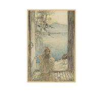 WCYB A Beautiful Little Girl Clad in Rich Garments Stood There on The Threshold Smiling by Arthur Rackham Posters Prints Canvas Deco Paintings Wall Art Unf