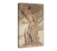 WCYB A Terrible Fellow, Little Brother And Little Sister Interior Illustration by Arthur Rackham Posters Prints Canvas Deco Paintings Wall Art Frame 12" L X