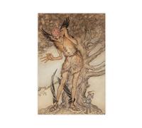 WCYB A Terrible Fellow, Little Brother And Little Sister Interior Illustration by Arthur Rackham Prints Posters Canvas Deco Paintings Wall Art For Office U