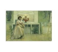 WCYB After The Prom by Carl Larsson Prints Posters Canvas Deco Paintings Wall Art For Office Unframe 16" L X 24" W
