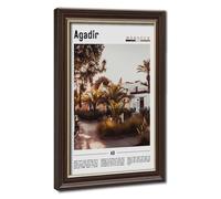 WCYB Agadir Morocco Scenery Travel Posters Prints Canvas Deco Paintings Wall Art Hangable Frame 16" L X 24" W