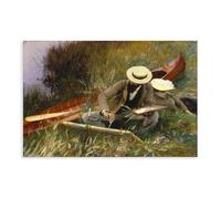 WCYB An Out-of-Doors Study 1889 by John Singer Sargent Posters Prints Canvas Deco Paintings Wall Art Unframe 12" L X 18" W