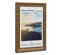 WCYB Antigua And Barbuda Scenery Travel Prints Posters Canvas Deco Paintings Wall Art For Office Hangable Frame 16" L X 24" W