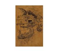 WCYB As Pretty A Boat-Procession by Arthur Rackham Prints Posters Canvas Deco Paintings Wall Art For Office Living Room Unframe 16" L X 24" W