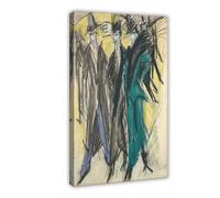 WCYB Berlin Street Scene by Ernst Ludwig Kirchner Prints Posters Canvas Deco Paintings Wall Art For Office Frame 24" L X 36" W