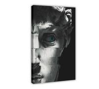 WCYB Black And White Sculptural Prints Davids Eye Prints Posters Canvas Deco Paintings Wall Art For Office Living Room Frame 16" L X 24" W