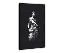 WCYB Black And White Sculptural Prints Julius Caesar Prints Posters Canvas Deco Paintings Wall Art For Office Living Room Frame 16" L X 24" W