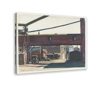WCYB Box Factory, Gloucester by Edward Hopper Prints Posters Canvas Deco Paintings Wall Art For Office Living Room Frame 12" L X 18" W