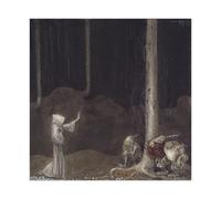 WCYB Brother St. Martin And The Three Trolls by John Bauer Posters Prints Canvas Deco Paintings Wall Art Unframe 28" L X 28" W