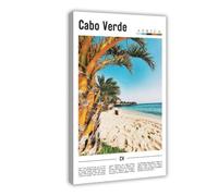WCYB Cabo Verde Scenery Travel Posters Prints Canvas Deco Paintings Wall Art Hangable Frame 24" L X 36" W