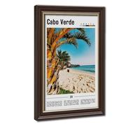 WCYB Cabo Verde Scenery Travel Posters Prints Canvas Deco Paintings Wall Art Hangable Frame 8" L X 12" W