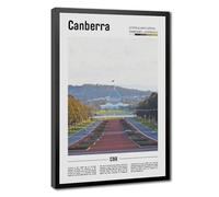WCYB Canberra Australian Capital Territory Australia Scenery Travel Posters Prints Canvas Deco Paintings Wall Art Hangable Frame 16" L X 24" W
