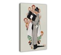 WCYB Census Taker, 1940 by Norman Rockwell Prints Posters Canvas Deco Paintings Wall Art For Office Frame 24" L X 36" W