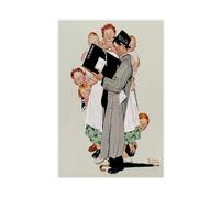WCYB Census Taker, 1940 by Norman Rockwell Prints Posters Canvas Deco Paintings Wall Art For Office Living Room Unframe 20" L X 30" W