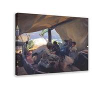 WCYB Comida En La Barca Joaquin Sorolla Posters Prints Canvas Deco Paintings Wall Art Frame 16" L X 24" W