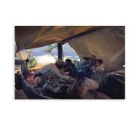 WCYB Comida En La Barca Joaquin Sorolla Prints Posters Canvas Deco Paintings Wall Art For Office Unframe 20" L X 30" W